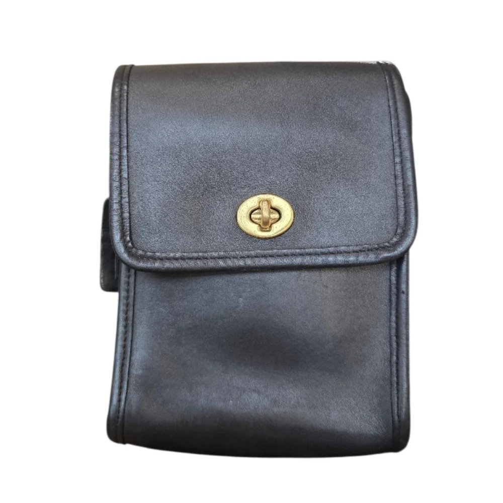 Coach Legacy Scooter Black Leather Vintage Crossbody Bag